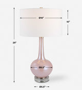 Rosa Pink Glass Table Lamp - Ornate Home