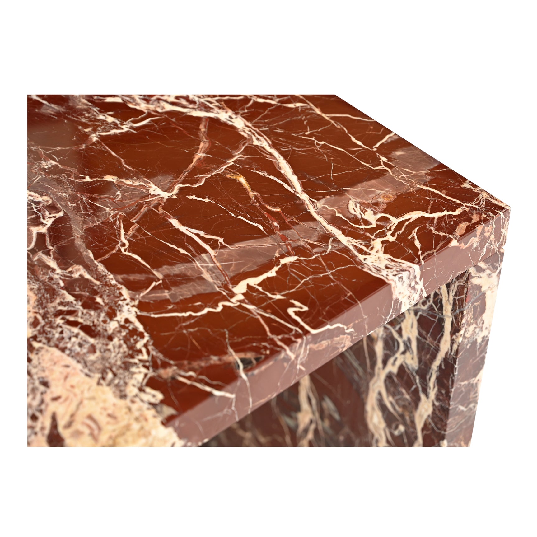 Rosa Rosso Levanto Marble Accent Table - Ornate Home