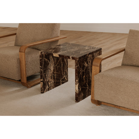 Rosa Rosso Levanto Marble Accent Table - Ornate Home