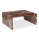 Rosa Rosso Levanto Marble Coffee Table - Ornate Home