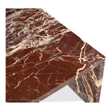 Rosa Rosso Levanto Marble Coffee Table - Ornate Home