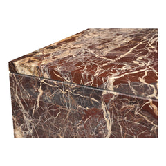 Rosa Rosso Levanto Marble Coffee Table - Ornate Home