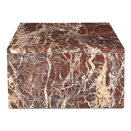 Rosa Rosso Levanto Marble Coffee Table - Ornate Home