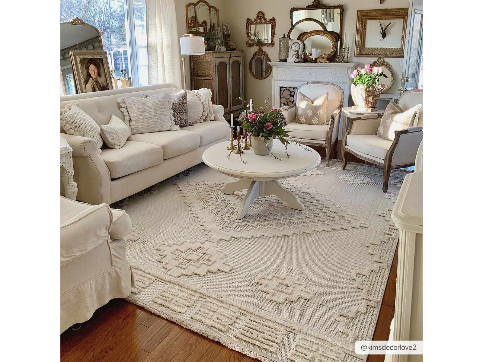 Rosales Cream High&Low Area Rug - Ornate Home