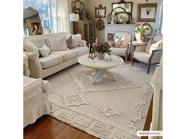 Rosales Cream High&Low Area Rug - Ornate Home