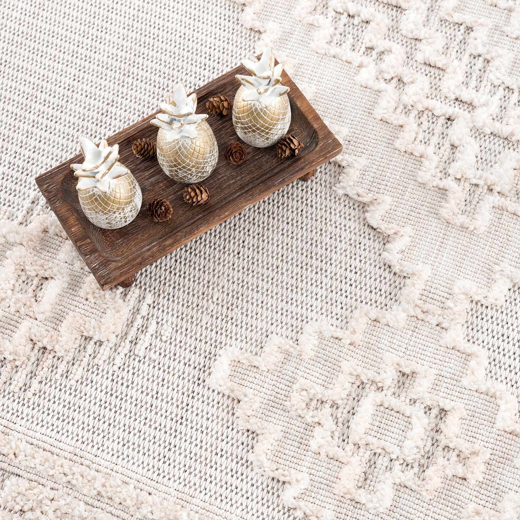 Rosales Cream High&Low Area Rug - Ornate Home