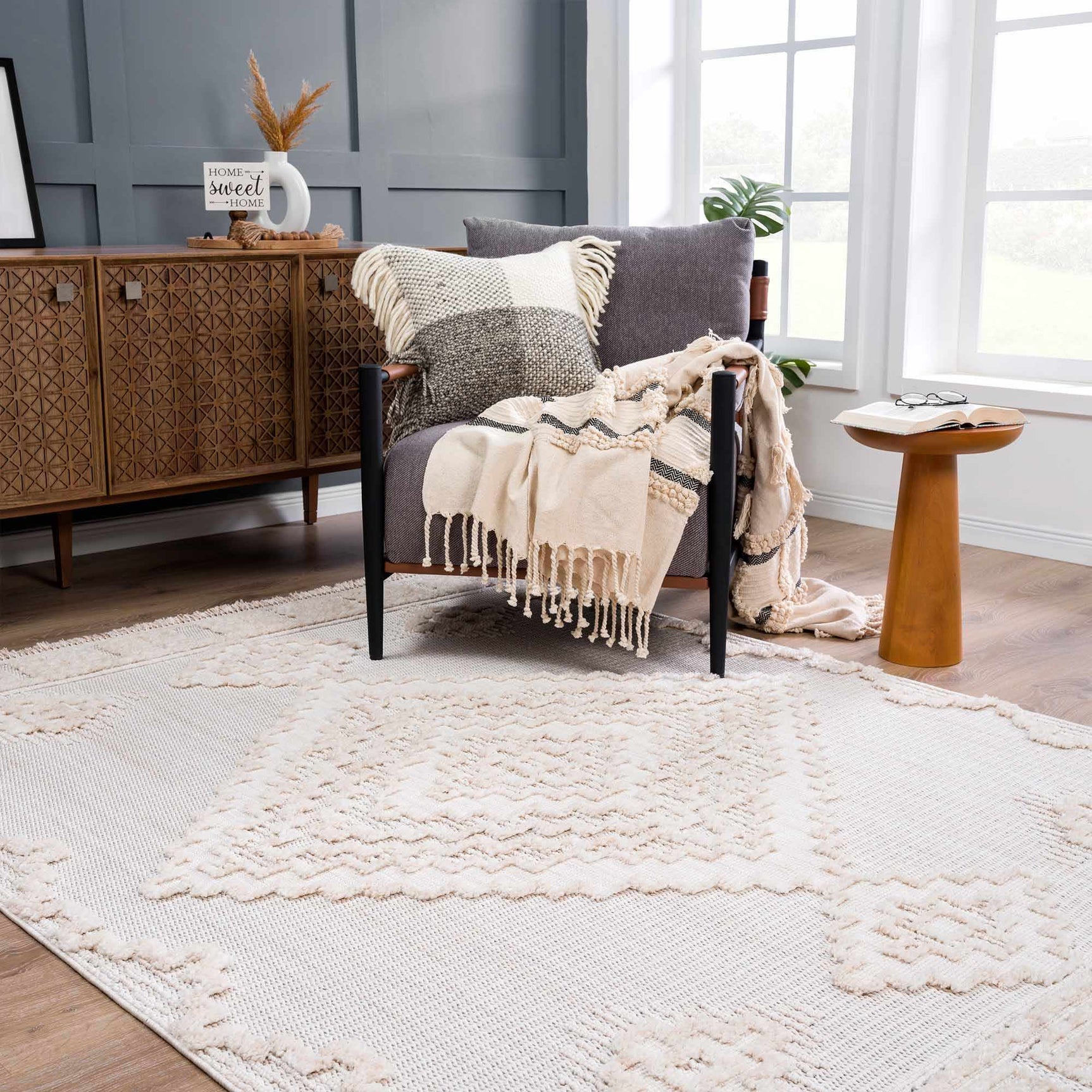 Rosales High-Low Rustic Rug - Ornate Home