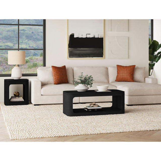 Rosalie Black 2-Piece Occasional Table Set - Ornate Home