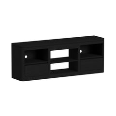 Rosalie Black 3-Piece Entertainment Center with 71" TV Console - Ornate Home