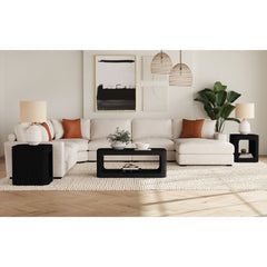 Rosalie Black 3-Piece Occasional Table Set with Coffee Table & Two End Tables - Ornate Home