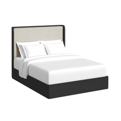 Rosalie Black 5-Piece Queen UPH Bedroom Set - Ornate Home