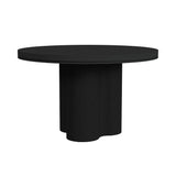 Rosalie Black 5-Piece Standard Height Dining Set with Round Table & Four Chairs - Ornate Home
