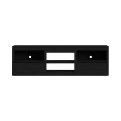 Rosalie Black 82" TV Console without Fireplace Insert - Ornate Home