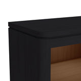 Rosalie Black Nightstand with USB and LED - Ornate Home