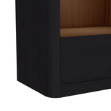 Rosalie Black Nightstand with USB and LED - Ornate Home