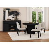 Rosalie Black Round Dining Table - Ornate Home