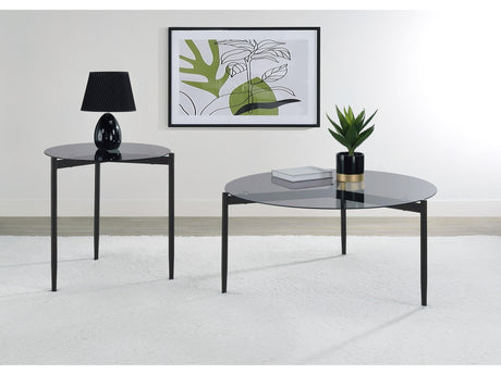 Rosalie Grey 2-piece Round Coffee and End Table Set - Ornate Home