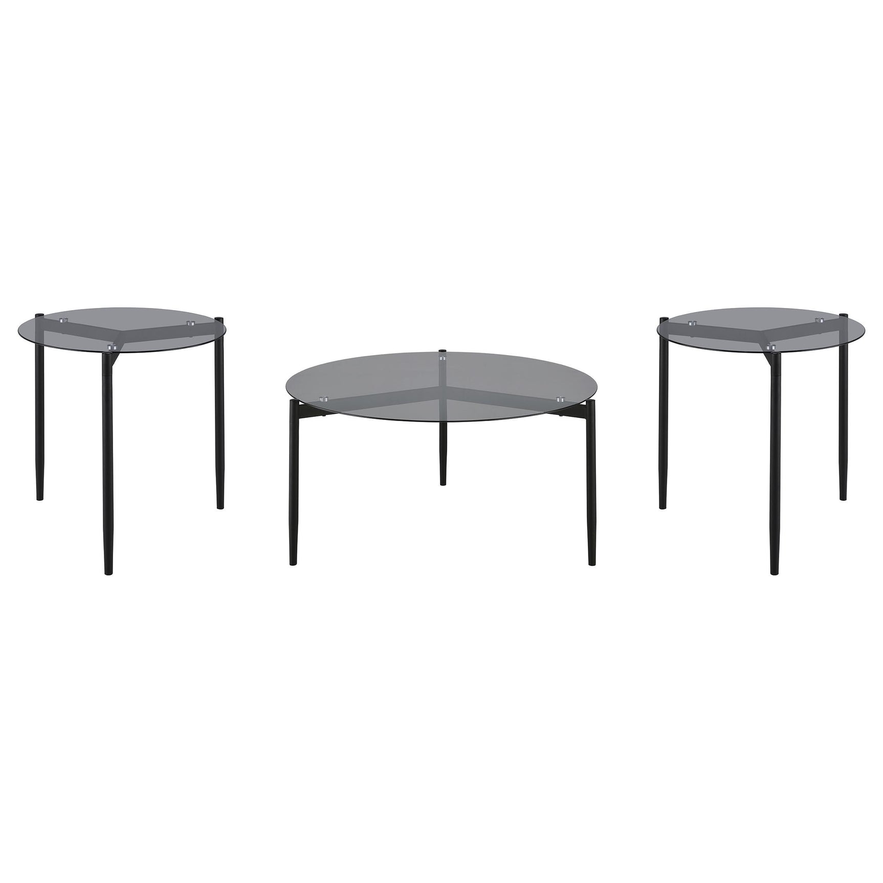 Rosalie Grey 3-piece Round Coffee and End Table Set - Ornate Home