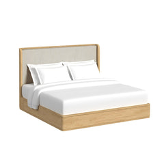 Rosalie Natural 3-Piece King UPH Bedroom Set - Ornate Home