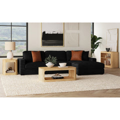 Rosalie Natural 3-Piece Occasional Table Set with Coffee Table, End Table & Sofa Table - Ornate Home
