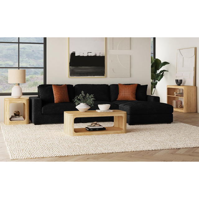 Rosalie Natural 3-Piece Occasional Table Set with Coffee Table, End Table & Sofa Table - Ornate Home