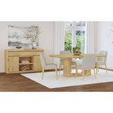 Rosalie Natural 5-Piece Standard Height Dining Set with Table & Four Chairs - Ornate Home