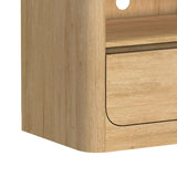 Rosalie Natural 71" TV Console with Fireplace Insert - Ornate Home