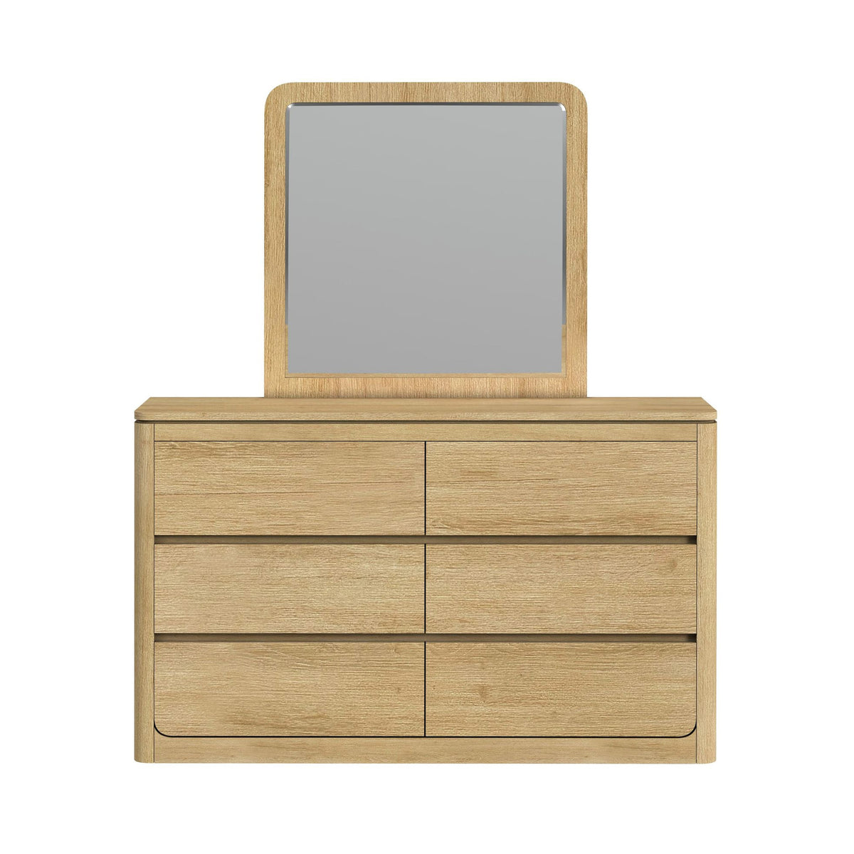 Rosalie Natural Dresser & Mirror Set - Ornate Home