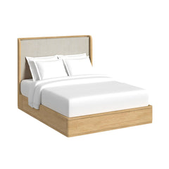 Rosalie Natural Queen UPH Bed - Ornate Home