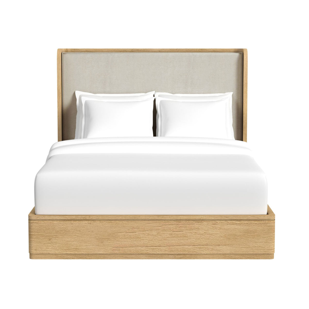 Rosalie Natural Queen UPH Bed - Ornate Home