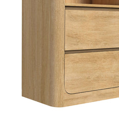 Rosalie Natural 3-Piece Entertainment Center with 71" TV Console - Ornate Home