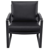 Rosalind Black & Gunmetal Track Arms Accent Chair - Ornate Home