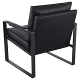 Rosalind Black & Gunmetal Track Arms Accent Chair - Ornate Home