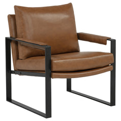 Rosalind Brown Upholstered Track Arm Accent Chair - Ornate Home