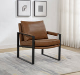 Rosalind Brown Upholstered Track Arm Accent Chair - Ornate Home