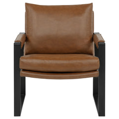 Rosalind Brown Upholstered Track Arm Accent Chair - Ornate Home