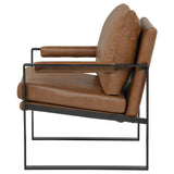 Rosalind Brown Upholstered Track Arm Accent Chair - Ornate Home