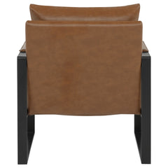 Rosalind Brown Upholstered Track Arm Accent Chair - Ornate Home