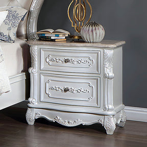Rosalind Pearl White Nightstand - Ornate Home