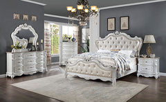 Rosalind Pearl White Nightstand - Ornate Home