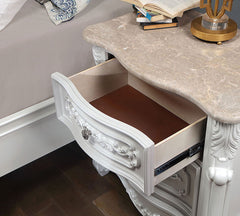 Rosalind Pearl White Nightstand - Ornate Home
