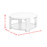 Rosamel Ash Brown/White/Grey 2-Piece Occasional Table Set - Ornate Home