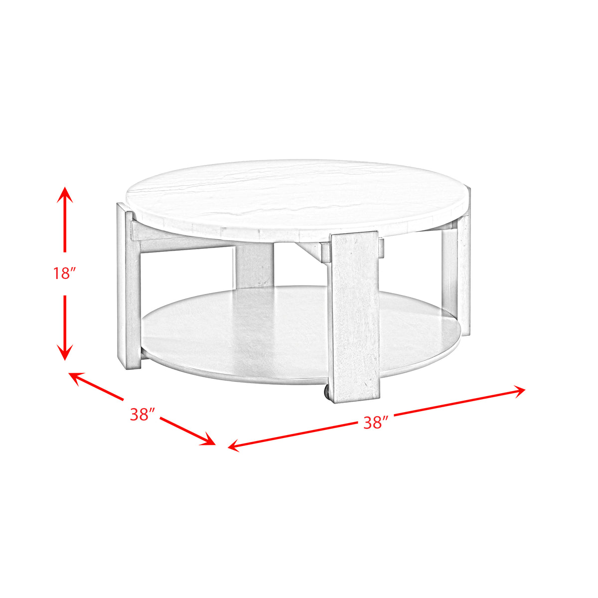 Rosamel Ash Brown/White/Grey 2-Piece Occasional Table Set - Ornate Home