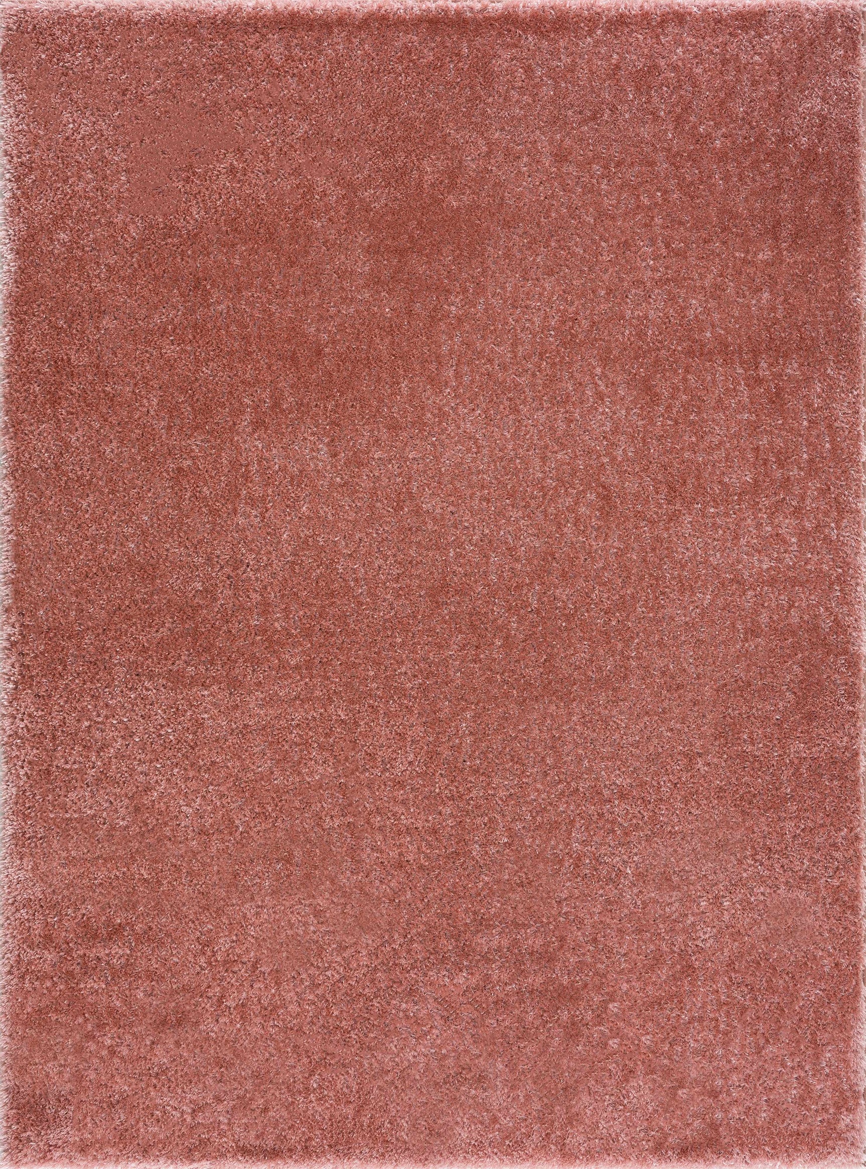 Rosava Dusty Pink Subtle Wavy Abstract Modern Minimalist Polyester Machine Woven Area Rug - Clearance - Ornate Home