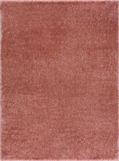 Rosava Dusty Pink Subtle Wavy Abstract Modern Minimalist Polyester Machine Woven Area Rug - Clearance - Ornate Home