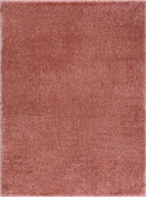 Rosava Dusty Pink Subtle Wavy Abstract Modern Minimalist Polyester Machine Woven Area Rug - Clearance - Ornate Home