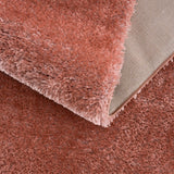 Rosava Dusty Pink Subtle Wavy Abstract Modern Minimalist Polyester Machine Woven Area Rug - Clearance - Ornate Home