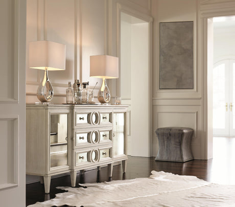 Roscoe Beige/Tan Leather Ottoman - Ornate Home