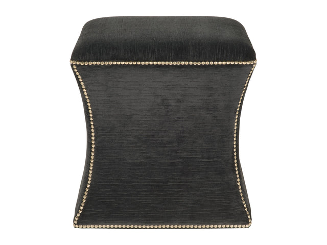 Roscoe Blue Fabric Ottoman - Ornate Home