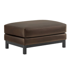Roscoe Espresso Vegan Leather Ottoman - Ornate Home